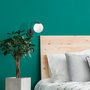 Opviq Daisy-147-A Lámpara de pared negra con tapa de cristal